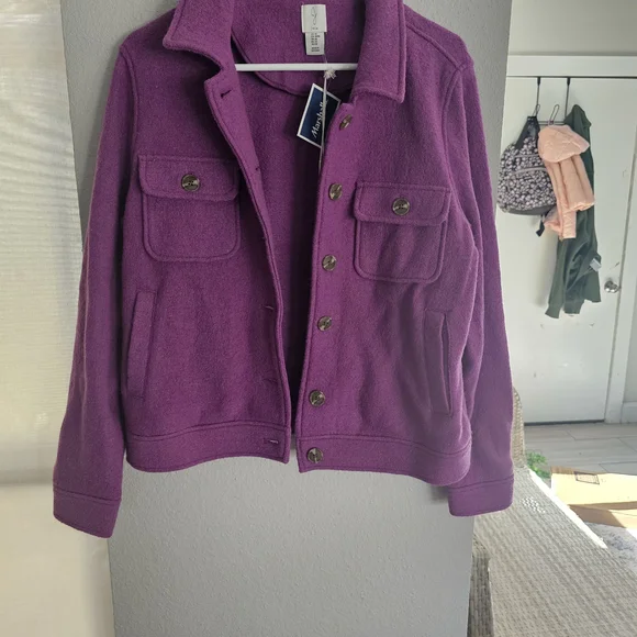 Joie Vibrant Purple Utility Jacket - Picture 2 of 8